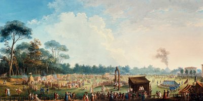 Celebration at farmsteads in honor of Ferdinand III, Games in meadow of Great Oak by Giuseppe Maria Terreni
