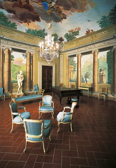 Frescos painted in 1777-1778 by Giuseppe Maria Terreni in Room of Four Seasons, Villa del Poggio Imperiale, Florence, Italy by Giuseppe Maria Terreni