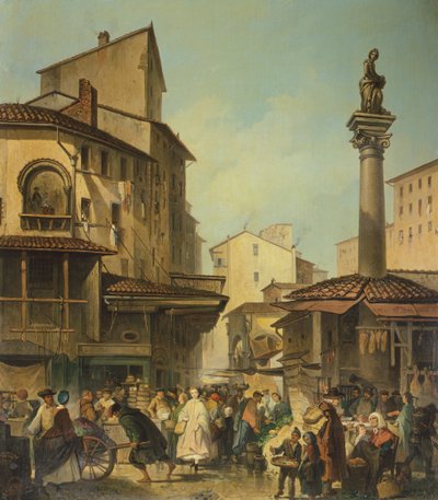 Market in Florence by Giuseppe Moricci