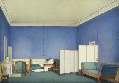 Bedroom of General Count Adam Albert von Neipperg, Second Husband of Marie Louise of Parma by Giuseppe Naudin