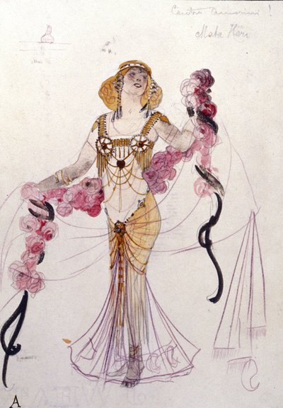 Mata Hari costume designed by Giuseppe Palanti in 1912 for the ball 