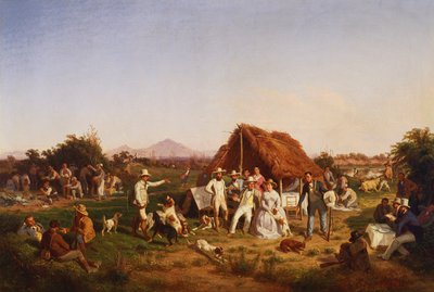 Hunting Party with the Royal Family of Naples by Giuseppe Palizzi