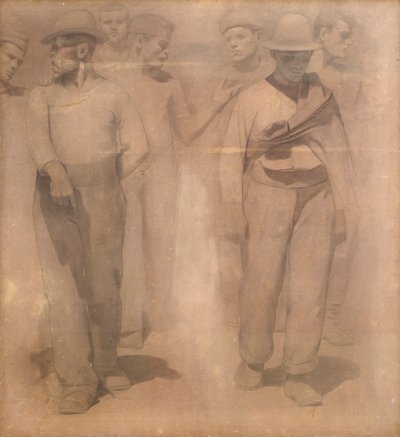 Cartoon for The Fourth State by Giuseppe Pellizza da Volpedo
