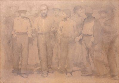 Cartoon for The Fourth State by Giuseppe Pellizza da Volpedo