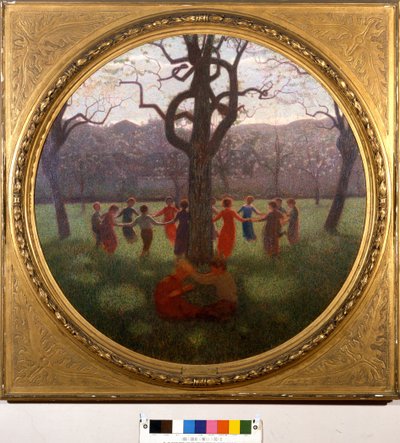 Girotondo or the Idillio primaverile: the round or the Idyll of spring. by Giuseppe Pellizza da Volpedo