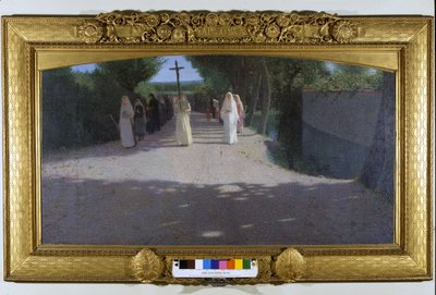 The procession. Painting by Giovanni Pellizza da Volpedo (1868-1907) by Giuseppe Pellizza da Volpedo