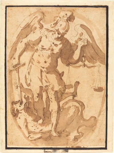 Saint Michael with Lucifer by Giuseppe Porta