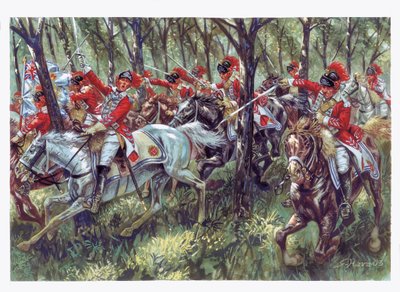 American Independence War (1775-1783): the charge of the American settlers by Giuseppe Rava