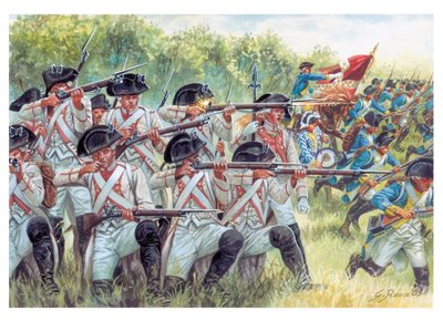 American Revolutionary War: french regiments fighting with americans (illustration by Giuseppe Rava) by Giuseppe Rava