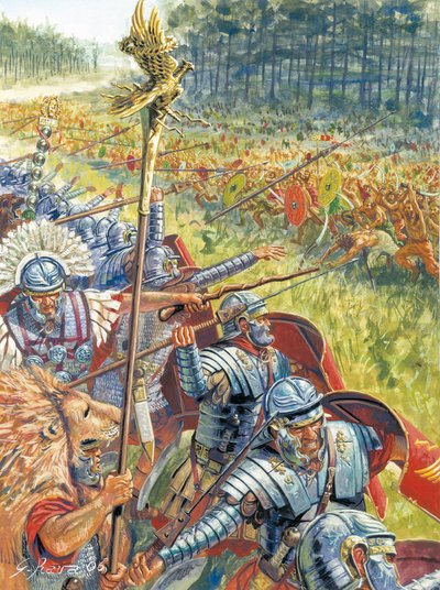 Roman Army in Dacia at the Time of Emperor Trajan (Illustration) by Giuseppe Rava