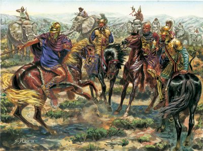 Ancient Rome: Ampsicora rebellion against Rome in 215 BC (illustration by Giuseppe Rava) by Giuseppe Rava