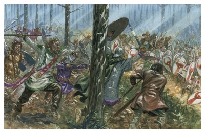 Bagaudae Ambush Against a Roman Legion in Gaul by Giuseppe Rava