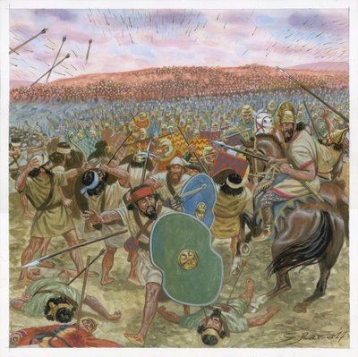 Battle between Persian and Median by Giuseppe Rava