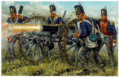 First Empire: The Royal Foot Artillery During the Battle of Waterloo on 18th June 1815 by Giuseppe Rava