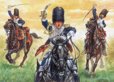 First Empire: The Charge of the Grenadiers on Horseback from the Imperial Guard of Napoleon I at the Battle of Eylau by Giuseppe Rava