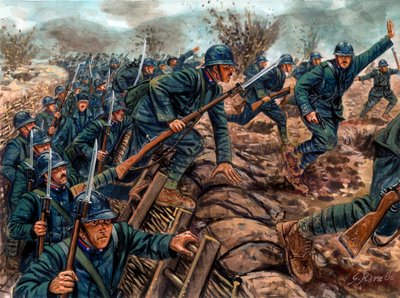 First World War: Assault of the Italian Infantry by Giuseppe Rava