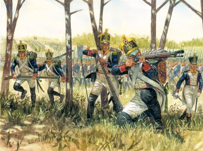 French Infantry Voltigeurs (Illustration by Giuseppe Rava) by Giuseppe Rava