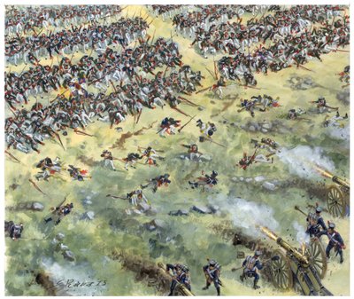 Russian Line Infantry Defeated at the Battle of Leipzig in October 1813 (Illustration by Giuseppe Rava) by Giuseppe Rava