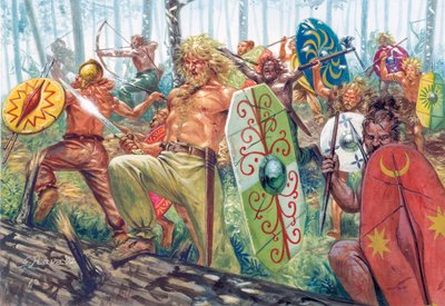 Horde of German Warriors by Giuseppe Rava