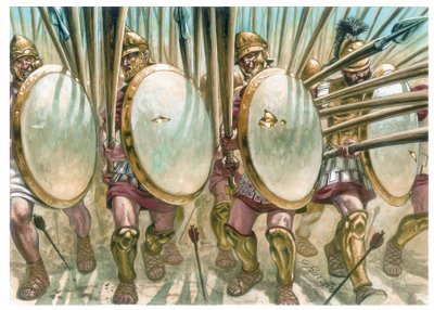 The Charge of Macedonian Phalangists (Illustration) by Giuseppe Rava