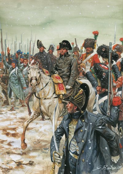 Long Live the Emperor! Napoleon I During the French Campaign - Illustration by Giuseppe Rava by Giuseppe Rava