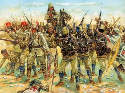 Mahdist War: Forces at the Battle of Omdurman on 2 September 1898 by Giuseppe Rava