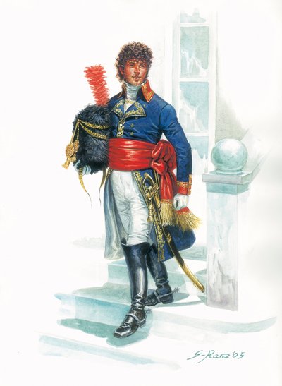 Portrait of young Joachim Murat (1767-1815) (illustration by Giuseppe Rava) by Giuseppe Rava