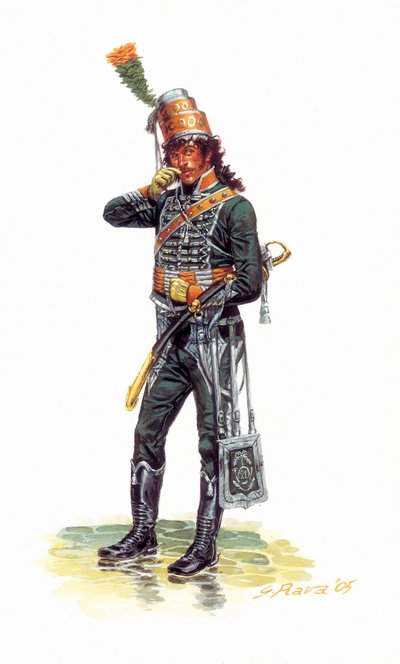 Portrait of Joachim Murat (1767-1815) young soldier in hunter