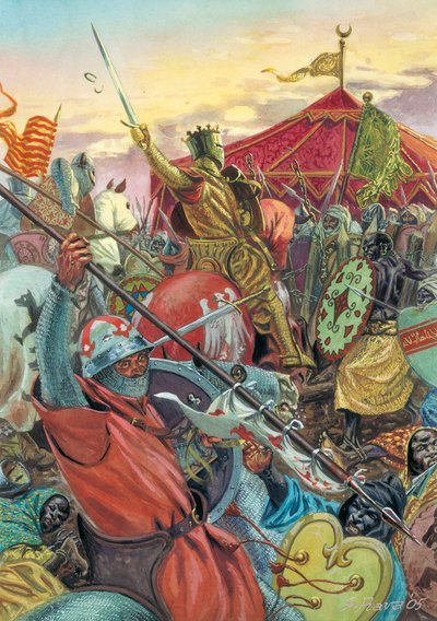 Reconquest of Spain: Battle of the Navas de Tolosa on 16 July 1212 by Giuseppe Rava