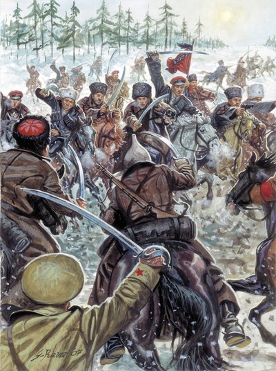 Russian Civil War: Caucasus Soldiers at the Side of White Armies in 1919 by Giuseppe Rava