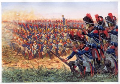 The Imperial Guard of Napoleon I at the Battle of Waterloo by Giuseppe Rava