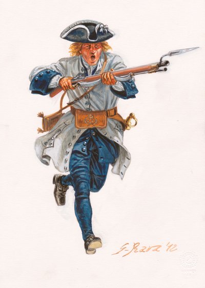 French Soldier at the Battle of Denain by Giuseppe Rava
