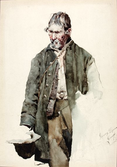 Study of an Old Man, late 19th-early 20th century by Giuseppe Signorini