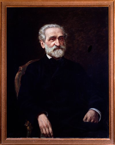 Portrait of Giuseppe Verdi (1813-1901) italian composer by Giuseppe Tivoli