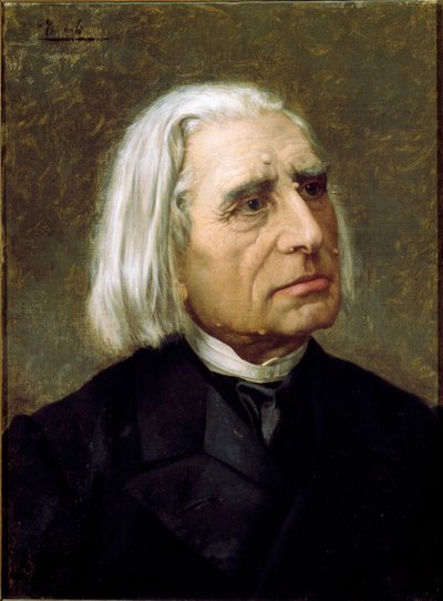 Portrait of the Hungarian Composer and Pianist Franz Liszt (1811-1886) by Giuseppe Tivoli