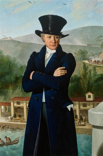 The Freight Forwarder Paolo Preinitsch (Rosegg 1762 - 1840 Trieste) in the Port of Trieste by Giuseppe Tominz