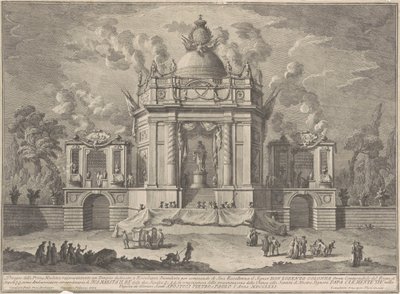 The Prima Macchina for the Chinea of 1771: The Temple of Asclepius, 1771 by Giuseppe Vasi