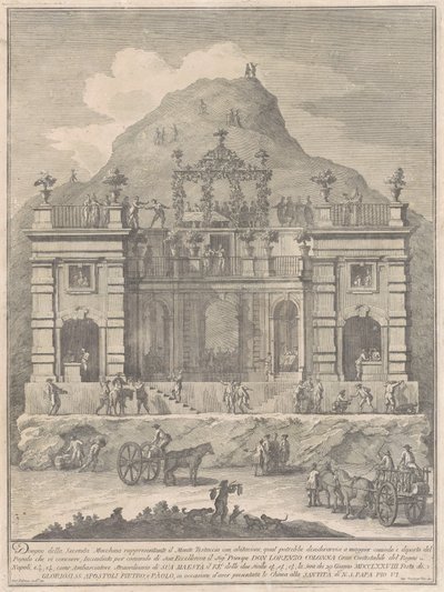 The Seconda Macchina for the Chinea of 1778: A Dwelling near Monte Testaccio by Giuseppe Vasi, after Giuseppe Palazzi
