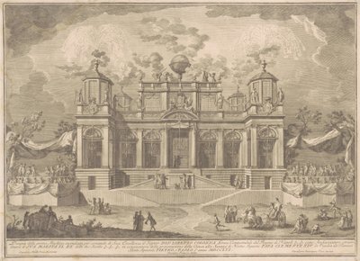 The Prima Macchina for the Chinea of 1770: A Roman Building for Commerce by Giuseppe Vasi, after Giuseppe Palazzi, after Paolo Posi