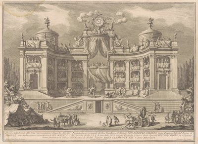 The Seconda Macchina for the Chinea of 1766: A Theater for Athletic Games by Giuseppe Vasi, after Giuseppe Palazzi, after Paolo Posi