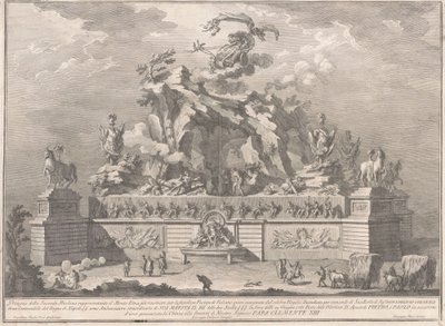 The Seconda Macchina for the Chinea of 1767: Mount Etna with the Forge of Vulcan by Giuseppe Vasi, after Giuseppe Palazzi, after Paolo Posi