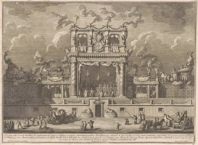 The Seconda Macchina for the Chinea of 1769: A Building for Public Entertainment by Giuseppe Vasi, after Giuseppe Palazzi, after Paolo Posi