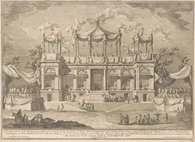 The Seconda Macchina for the Chinea of 1770: The Fish Market Portico by Giuseppe Vasi, after Giuseppe Palazzi, after Paolo Posi