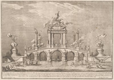 A Triumphal Bridge Adorned with Relics of the City of Ercolano by Giuseppe Vasi after Paolo Posi