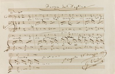 Musical Quotation from La forza del destino, St Agata, 28 May 1869, 1869 by Giuseppe Verdi