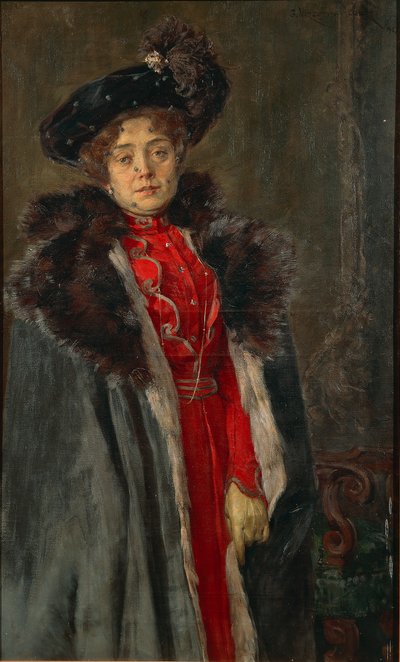 Portrait of Wife by Giuseppe Vizzotto Alberti