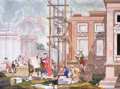 Architecture, from a series of four illustrating the Fine Arts by Giuseppe Zocchi