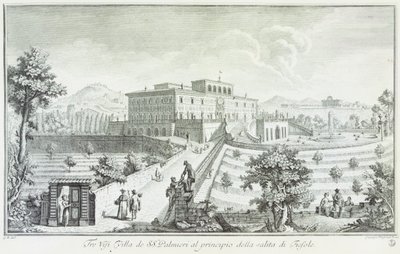 Villa Palmieri in Fiesole, by Giuseppe Zocchi by Giuseppe Zocchi
