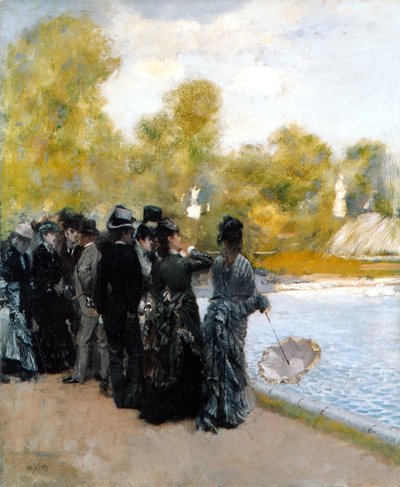 The Pool in the Luxembourg Garden by Giuseppe de Nittis
