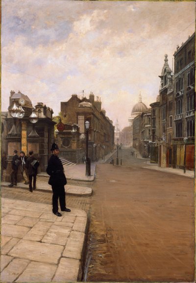 A Sunday in London by Giuseppe or Joseph de Nittis